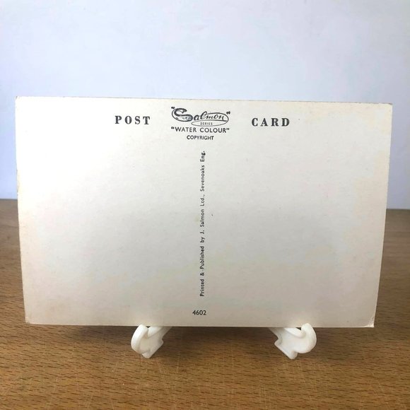 Vintage SOMERSET Map Postcard Salmon Water Colour  Sevenoaks England - Picture 2 of 2